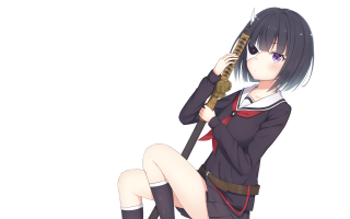 Woman gun sitting ground legs - against free wallpaper