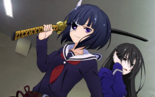 Anime girls swords backpack action - a backpack free wallpaper