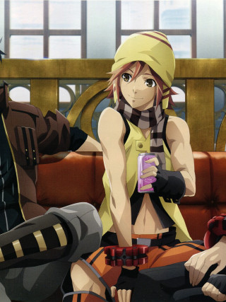 Woman couch man yellow hat - a screenshot free wallpaper