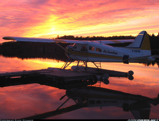 Plane dock water sunset dawn - sunset free wallpaper