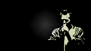 Man microphone black background green - billie waters free wallpaper