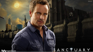 Man blue shirt castle clock - a castle free wallpaper