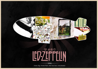Surfboard led zeppelin psychedelic ed - a surfboard free wallpaper