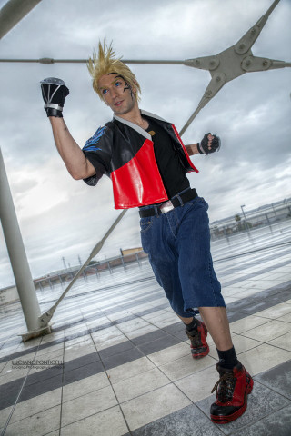 Man red black jacket scissors - cosplay free wallpaper