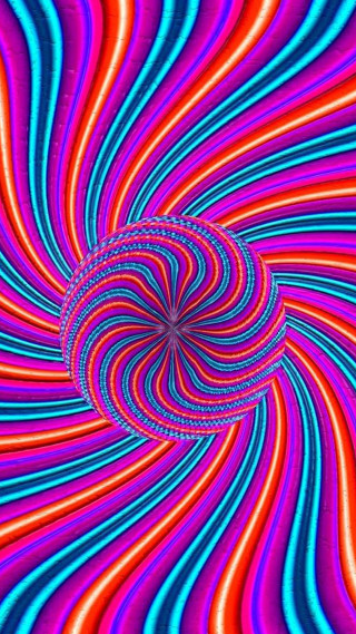 Colorful psychedelic swirl black hole - psychedelic art free wallpaper