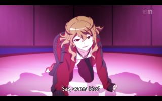 Blonde girl red jacket sitting - a red jacket free wallpaper