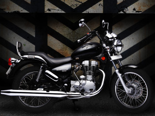 Motorcycle parked wall black white - the front free wallpaper