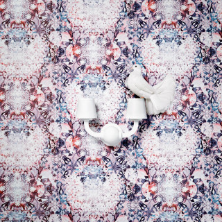 Wall lights wallpaper flowers leaves - a pattern of flowers free wallpaper