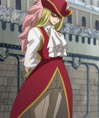 Woman red dress hat castle - a castle in the background free wallpaper