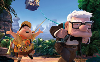 Cartoon character man suit kite - neoprimitivism free wallpaper