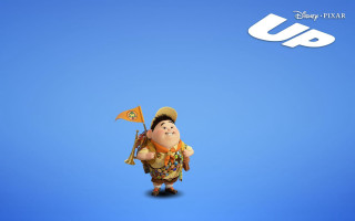 Cartoon character flag pole blue 2 - sign free wallpaper