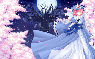 Woman blue dress tree pink - pink free wallpaper for desktop