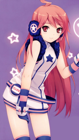 Girl short skirt boots cell - space art free wallpaper