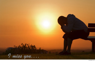 Sunset bench silhouette emotional orange - farid mansour free wallpaper