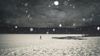 Person snow bench fire hydrant - chris friel free wallpaper