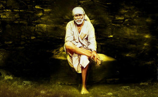 Man sitting rock robe holding - a fish free wallpaper