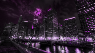 City skyline river bridge night 20 - a river and a bridge free wallpaper