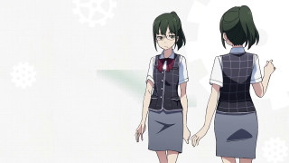 Girl school uniform snowflakes wall - a wall free wallpaper
