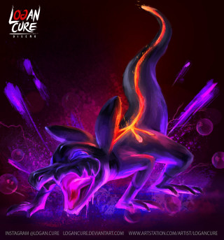 Lizard purple background red orange - purple free wallpaper