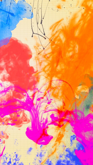 Colorful painting white background black - a black border free wallpaper