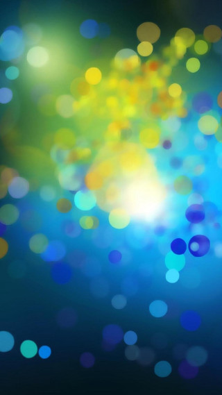 Blue yellow background circles light - a blurry image free wallpaper