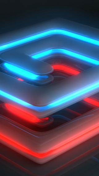 Keyboard neon lights 3d sword - c4d free wallpaper