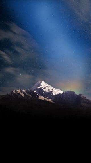 Mountain rainbow clouds bright light - a detailed matte painting free wallpaper