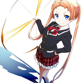 Girl school uniform blue eyes - front free wallpaper