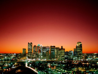 City skyline night red background - a red sky in the background free wallpaper for desktop