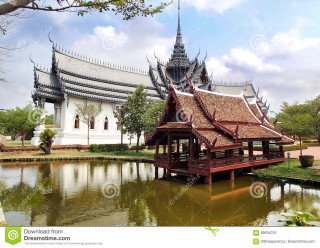 Pavilion park pond building sky - a sky background free wallpaper for desktop