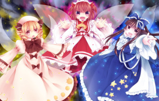 Anime girls dresses hats stars - hint of yayoi kasuma free wallpaper