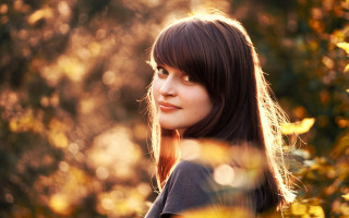 Woman long hair trees bushes - claire falkenstein free wallpaper for desktop