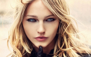 Woman long hair black jacket 9 - her face free wallpaper for desktop