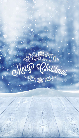 Wooden table merry christmas snow - free holidays wallpaper