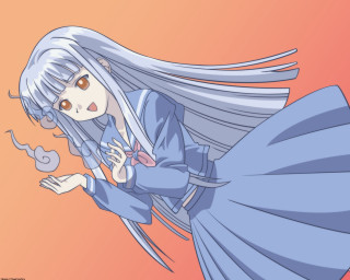 Girl long white hair flying - hint of yayoi kasuma free wallpaper