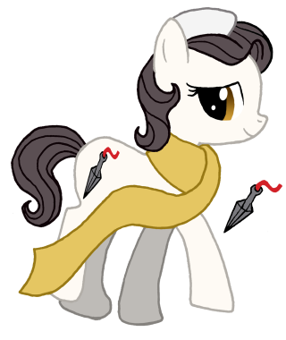 Cartoon white pony yellow cape - its head free wallpaper