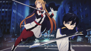 Anime characters city street night - excessivism free wallpaper