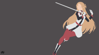Woman black white outfit sword 3 - cel free wallpaper for desktop