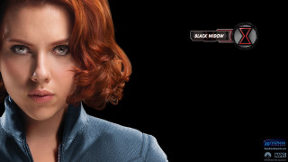Red haired woman black widow - her face free wallpaper
