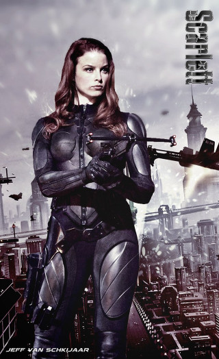 Futuristic woman suit gun cityscape - futuristic free wallpaper