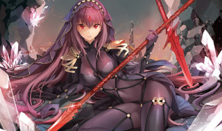Aya goda sword purple red - a detailed drawing free wallpaper