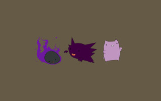 Three cartoon cats sitting row - a black cat free wallpaper