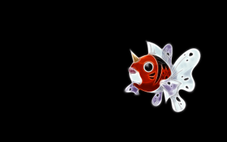 Red white fish gold crown - its back free wallpaper