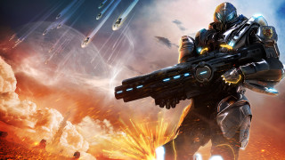 Sci fi character futuristic gun - mass effect free wallpaper