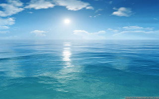 Bright sun ocean water blue 3 - ocean free wallpaper