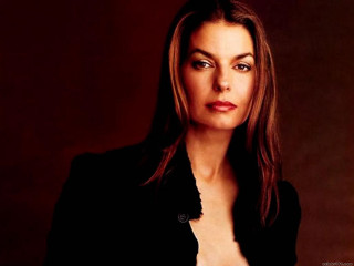 Woman leatherjacket portrait redwall makeup - a red wall free wallpaper