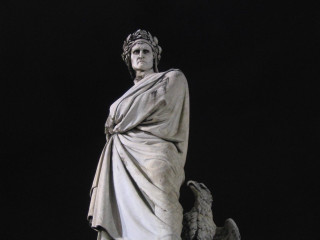 Statue woman bird shoulder black - art noveau free wallpaper