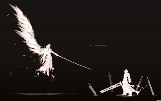 Sword bird dark sky black - a white feather free wallpaper