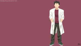 Man white coat hands in - his hands in his pockets free wallpaper