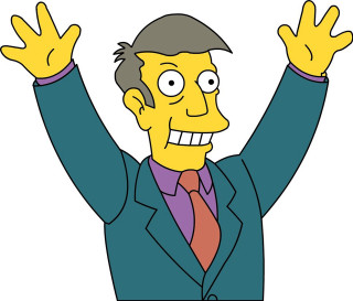 Cartoon character hands up out - his hands out in the air free wallpaper